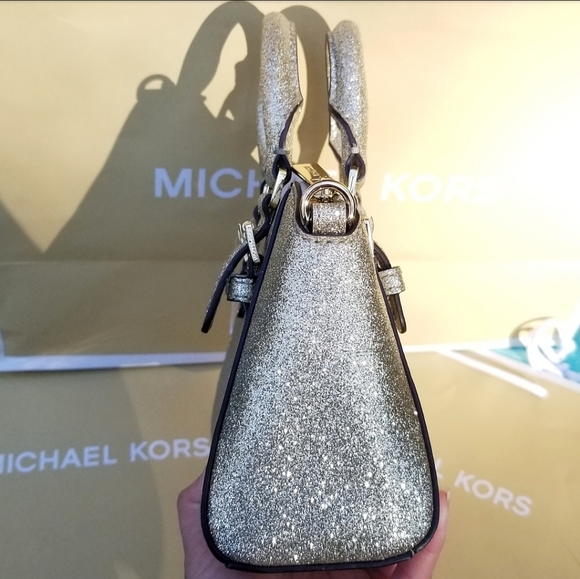 🔥LAST ONE🔥NWT MK GLITTER LEATHER CROSSBODY - Picture 4 of 6